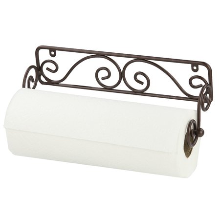Home Basics Scroll Collection Steel Wall Mounted Paper Towel Holder, Bronze PH44028